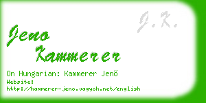 jeno kammerer business card