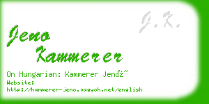 jeno kammerer business card